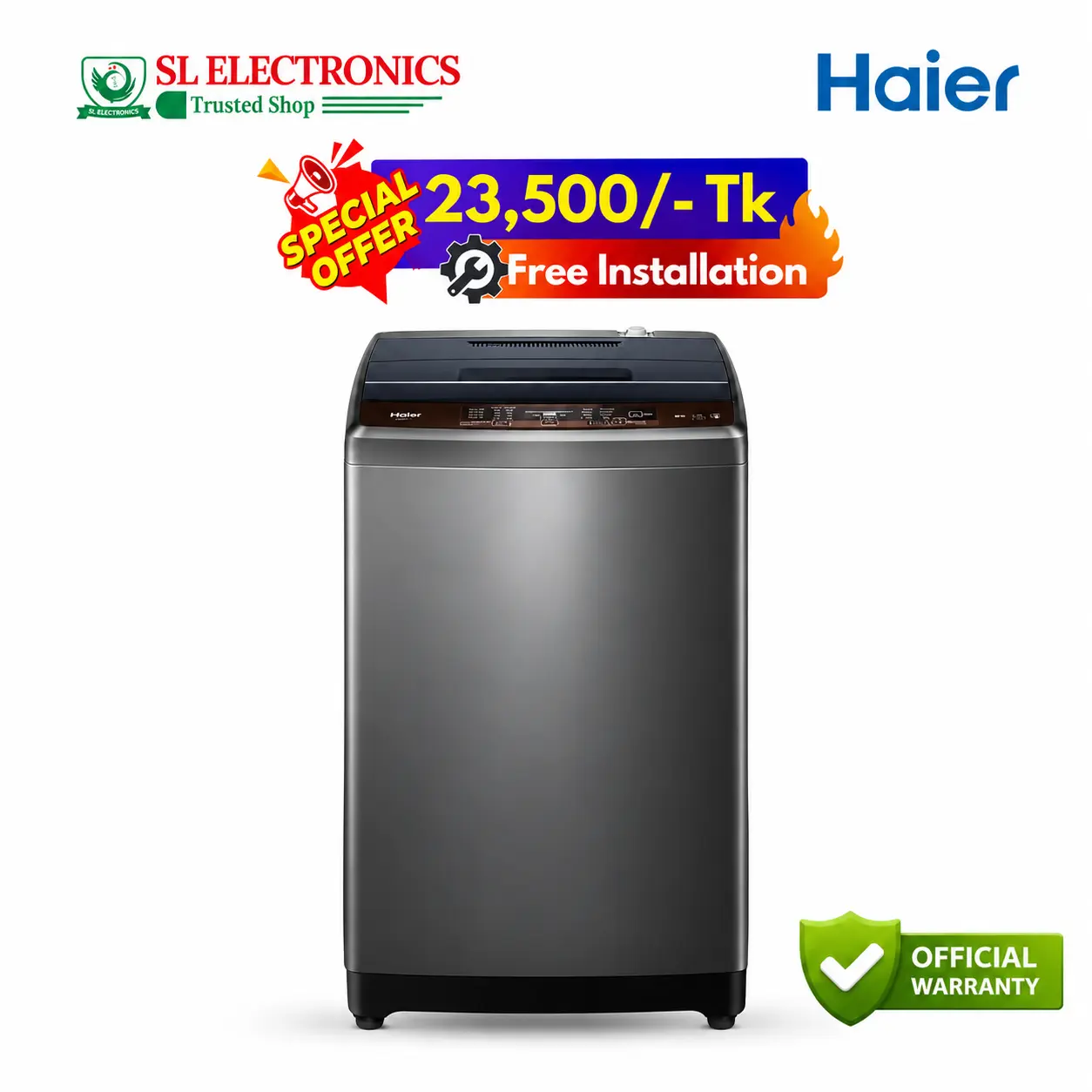 Haier 8 kg Top Load Automatic Washing Machine (HWM80-1269S6)